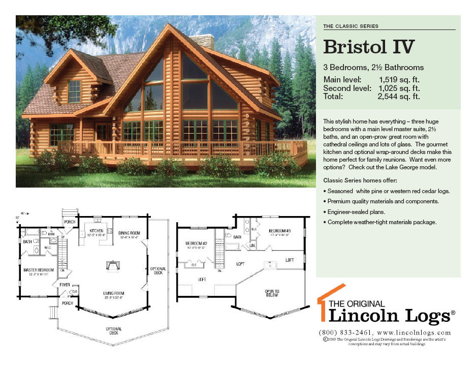 Log Home Floorplan: Bristol IV