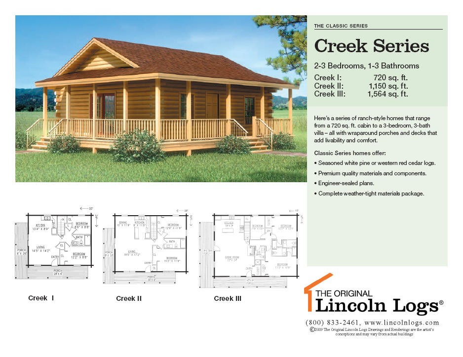 Log Home Floorplan: Creek Series