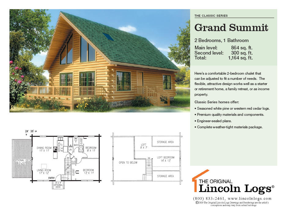 Log Home Floorplan: Grand Summit