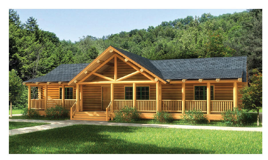 Log Home Floorplan: Swan Valley