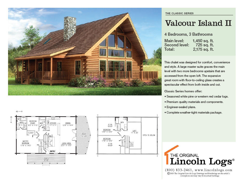 Log Home Floorplan: Valcour Island II