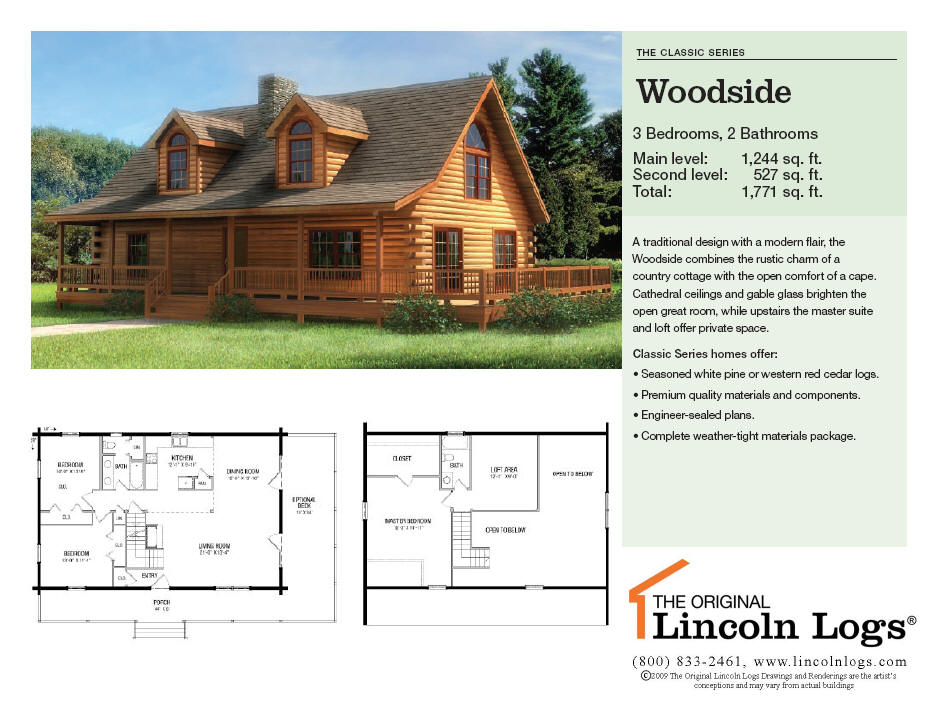 Log Home Floorplan: Woodside